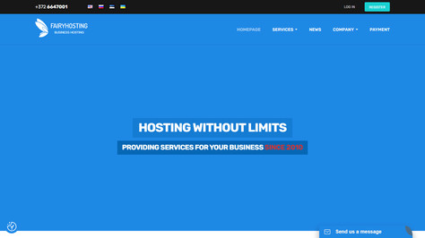 Сайт хостинг-компании FairyHosting