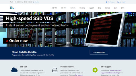 Сайт хостинг-компании ITL DC